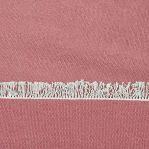 Tapis Kilim tissé à la main en laine uni rose