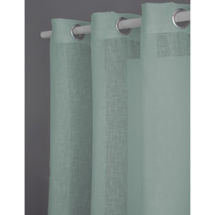 Cortina Lisa - Con Ojales - 100% Poliéster - Lino