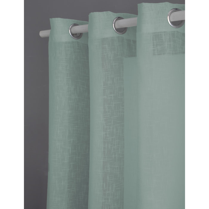 Cortina Lisa - Con Ojales - 100% Poliéster - Lino