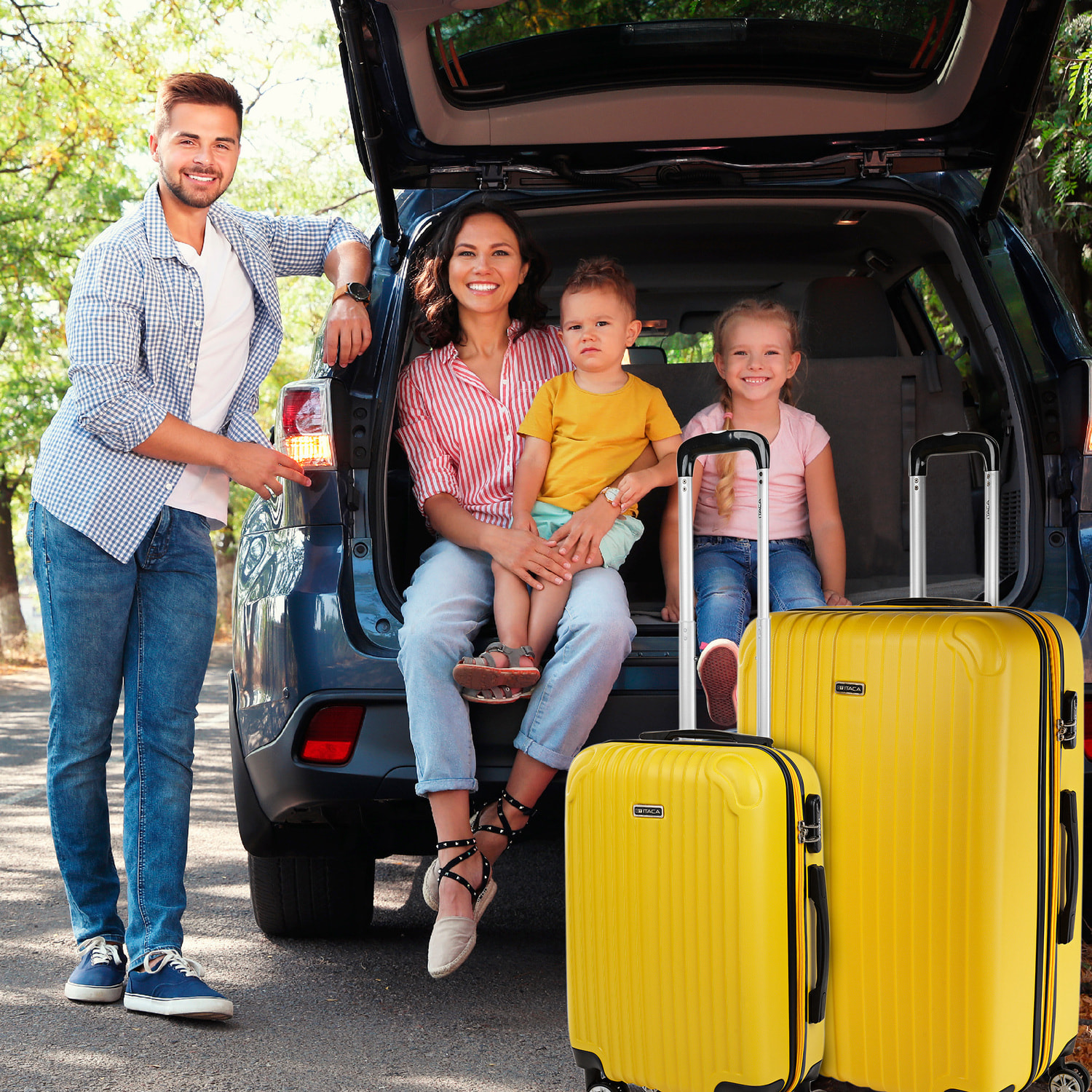 Maleta Itaca Sevron Amarillo