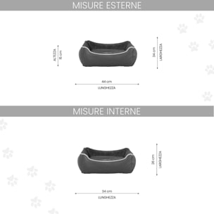 CUCCIA NUVOLA SOGNI E CAPRICCI PETS-GRIGIO SCURO, 44 x 34 x h15 cm