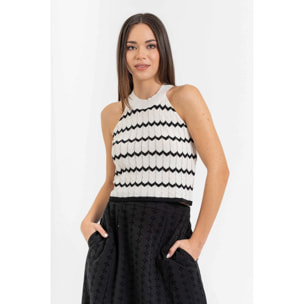 Kocca - Top con motivo geometrico Donna