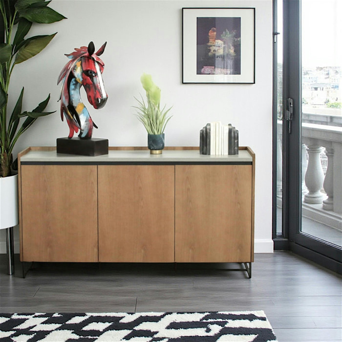 Buffet design en bois 3 portes 155 cm KINGSTON