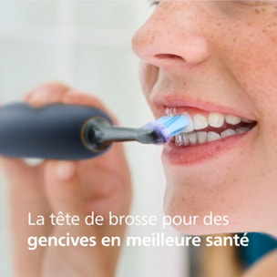 Brossette dentaire PHILIPS Sonicare lot de 4 -  HX9054/88 black Gum Care- soin des gencives G3
