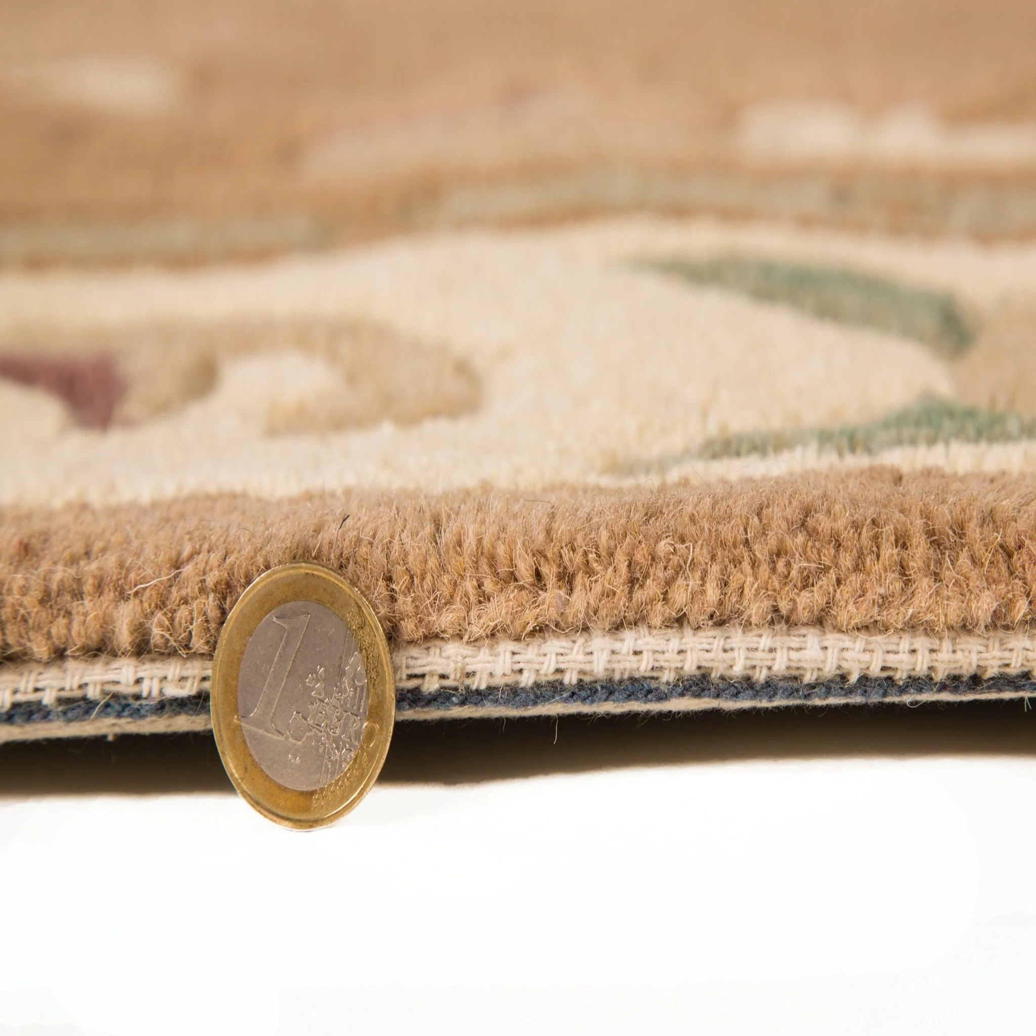 Tapis en laine de couloir AUBUSSON Beige