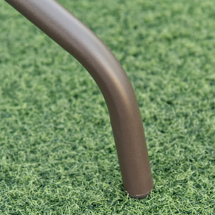 Conjunto de Muebles para Jardín con 4 Sillas 1 Mesa y 1 Parasol Texteline Aluminio y Poliéster Beige