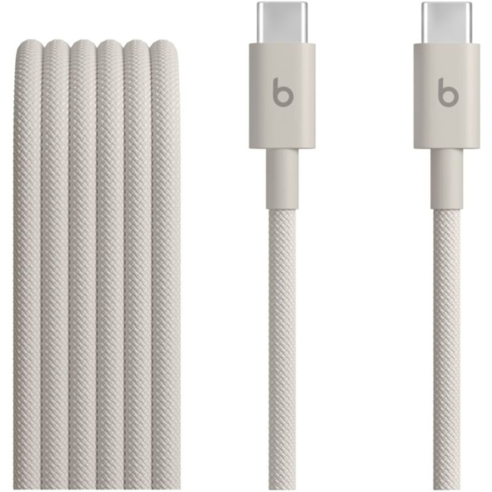 Câble de charge BEATS tissé USB-C vers USB-C 1M50 Gris éclair