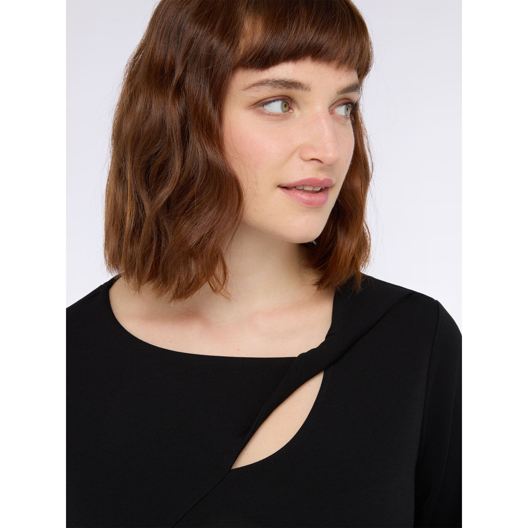 Fiorella Rubino - Camiseta en scuba con detalle cut-out - Negro