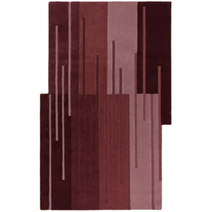 Tapis rouge en laine SPLIT OMBRE Rouge