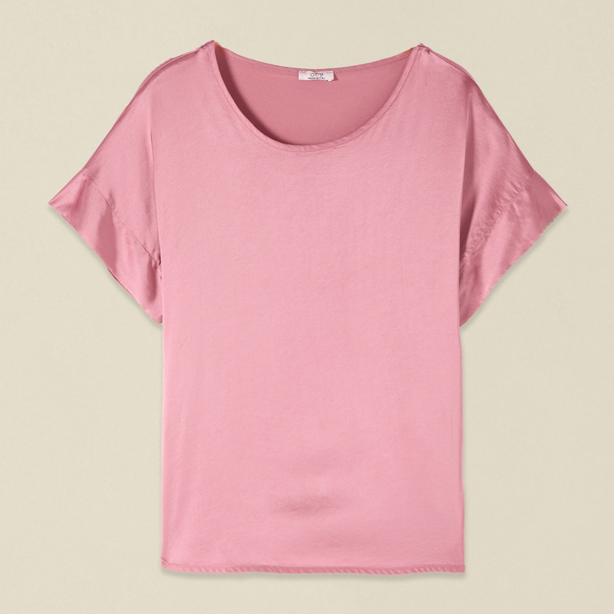 Oltre - Blusa de satén de viscosa - Rosa