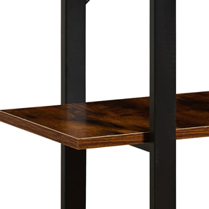 Libreria moderna con 5 ripiani in legno e metallo