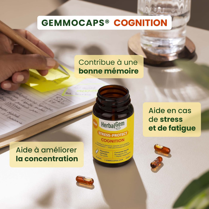 Herbalgem- Pack de 2 Cognition Bio – Concentration & Mémoire - 30 GELULES