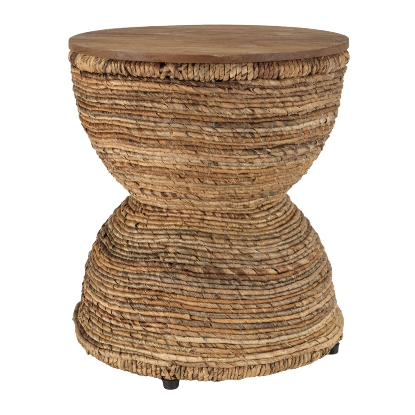 SIXTINE - Tabouret assise en bois de teck recyclé