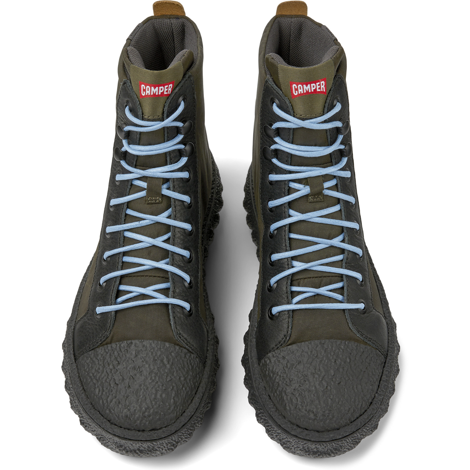 Botines - CAMPER Ground - Verde - Tejido técnico / Cuero