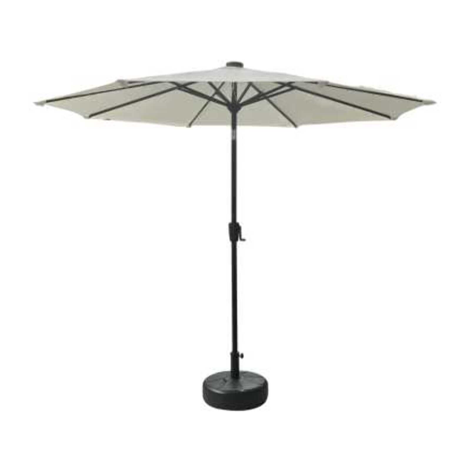Ombrellone a palo centrale Benjamin Vacchetti in alluminio tondo ø3h2,4m antracite con led
