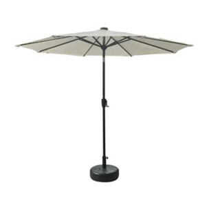 Ombrellone a palo centrale Benjamin Vacchetti in alluminio tondo ø3h2,4m antracite con led