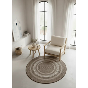 Alfombra de exterior-interior Silvana Lino, 120Ø cm