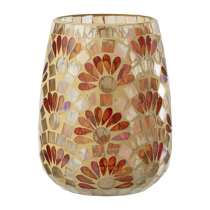 J-Line Chandelier - verre - blanc cassé/jaune chaud - large