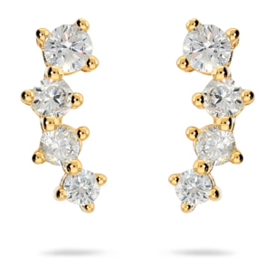 Orecchini a Lobo in Argento 925 con Cubic Zirconia Graduate