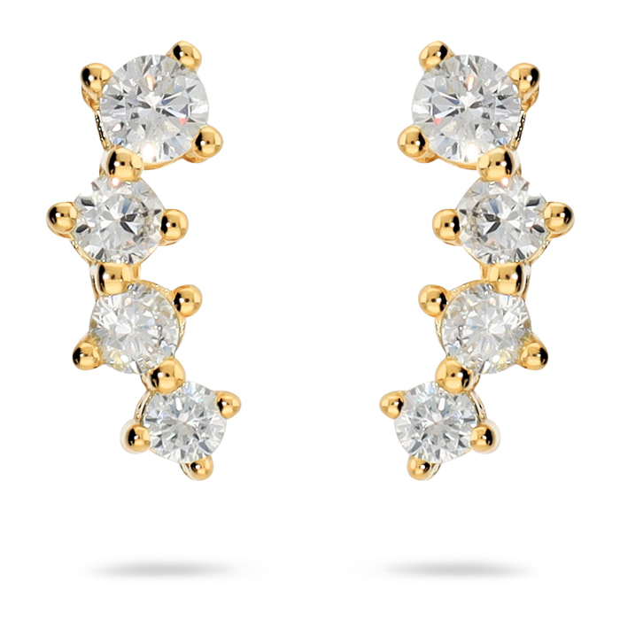 Orecchini a Lobo in Argento 925 con Cubic Zirconia Graduate