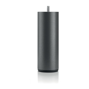 Pied de lit cylindrique noir | Metal | Hauteur 16 cm