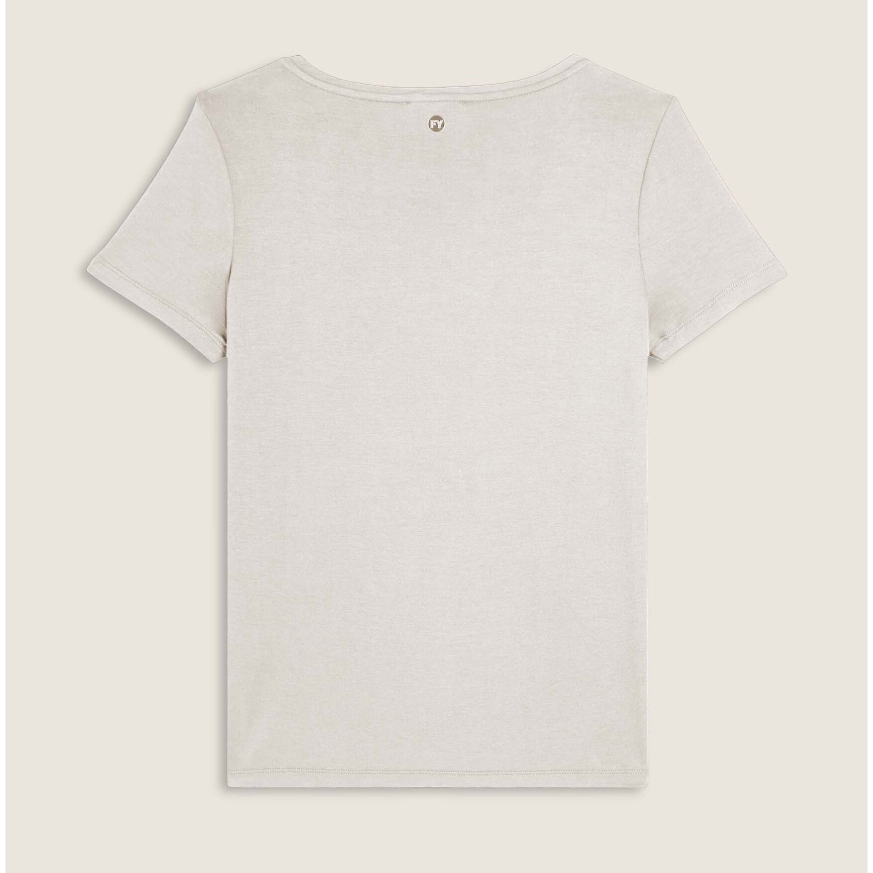 T-shirt donna con logo strass e glitter