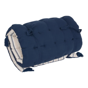 Coussin de sol Groove 120x60cm rayé bleu navy