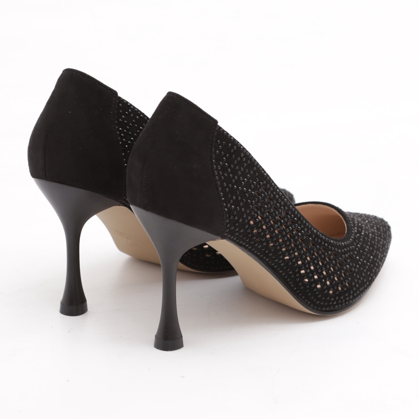DECOLLETE' FORATA STRASS NERO
