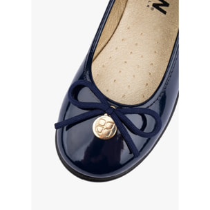 Bailarinas de Niña de Charol en Azul Marino