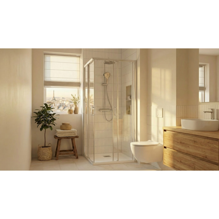 PixL WC suspendu en céramique Tornado Quiet Flush, fixations invisibles + abattant Soft-Close, Blanc brillant (CEPX010RTORP)