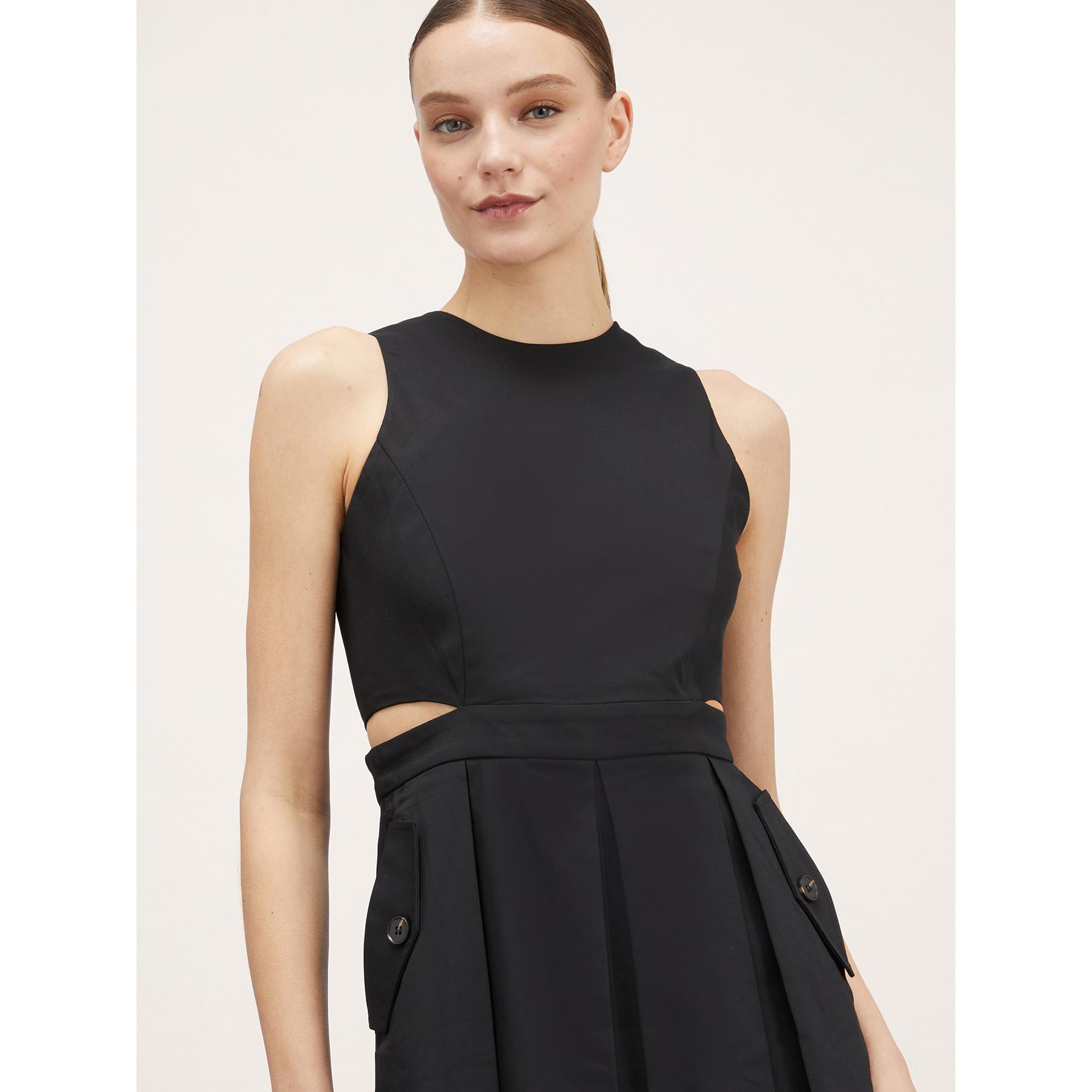 Motivi - Vestido midi con corte en las caderas - Negro