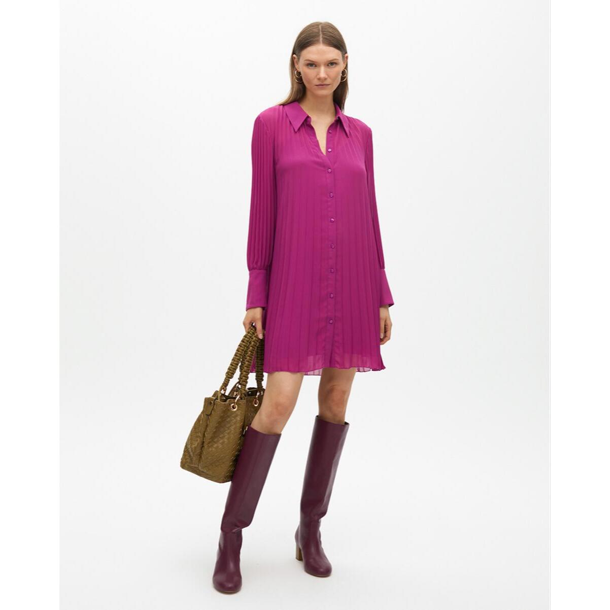 Vestito Corto Plissé