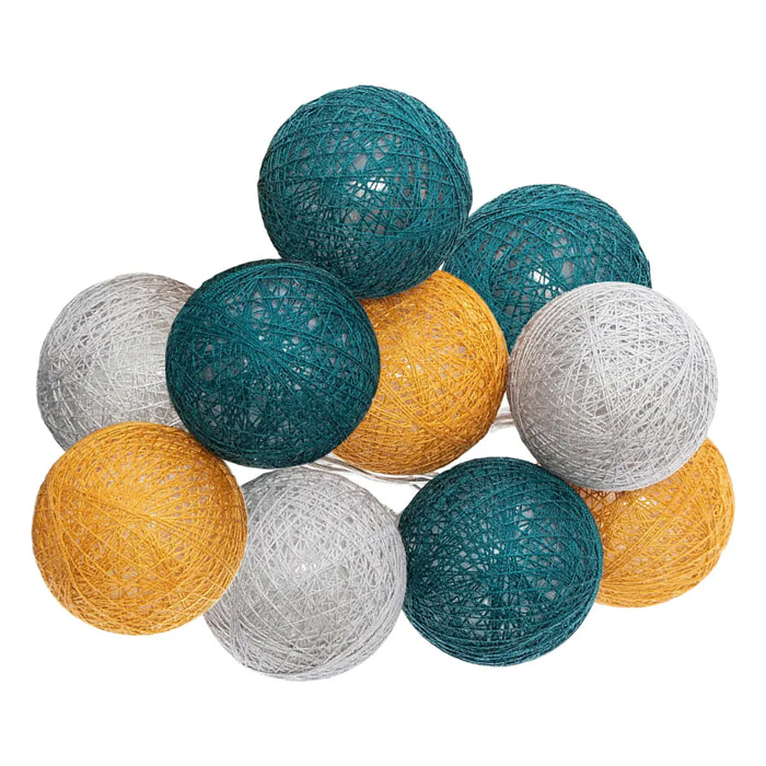 Guirlande LED 10 boules tropical D6cm