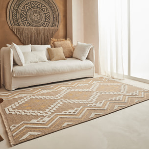 Tulum - Tapis jute motif traditionnelle