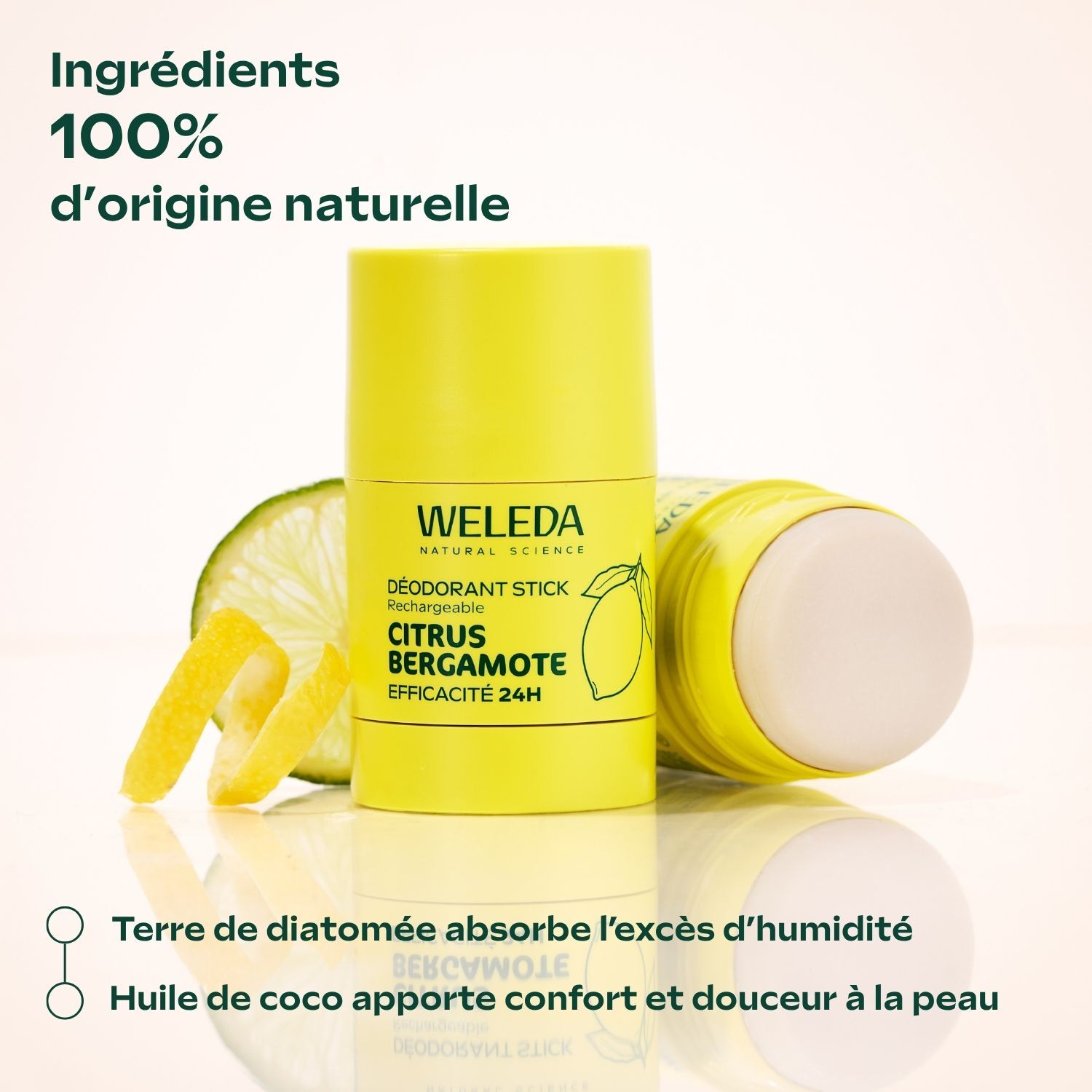 WELEDA - Déodorant Stick Rechargeable Citrus Bergamote 50g