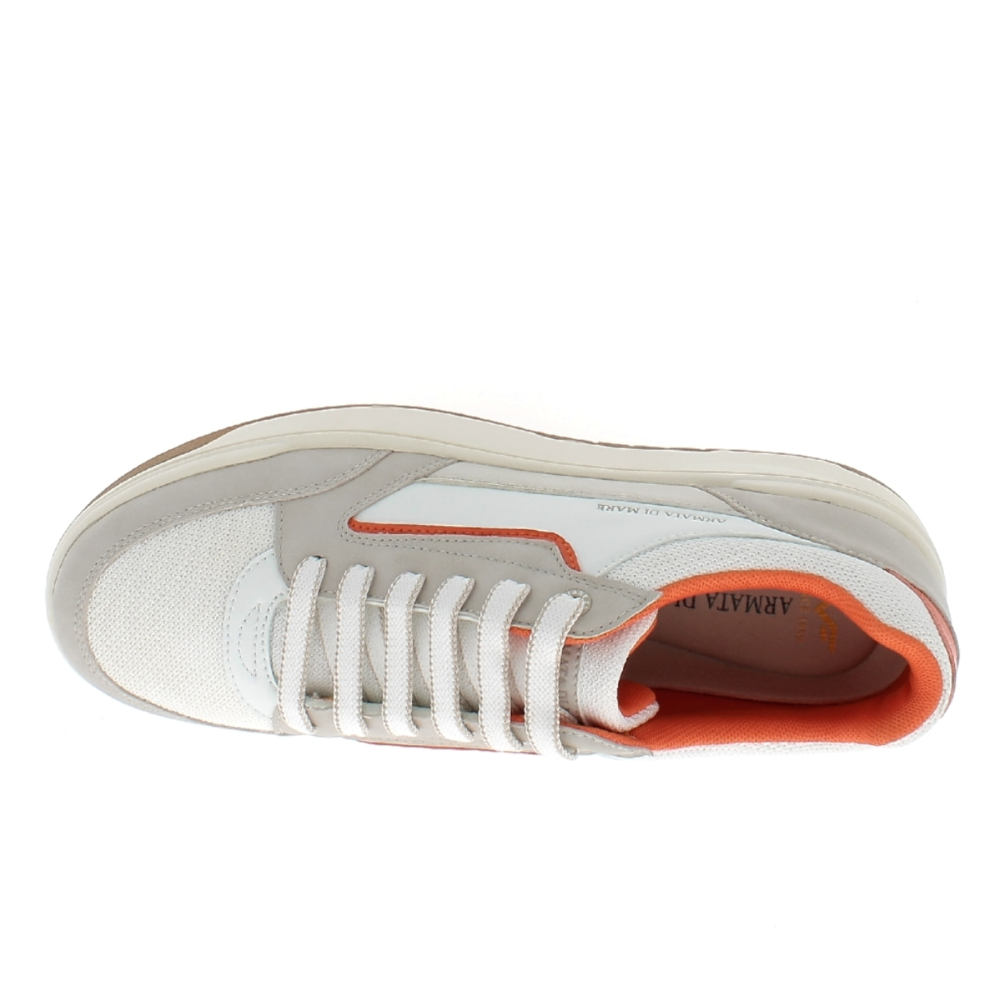 Armata di Mare Scarpe Uomo Sneakers Casual Stringate con Soletta Rimovibile in Memory Foam AMU S25D737 Off White Beige