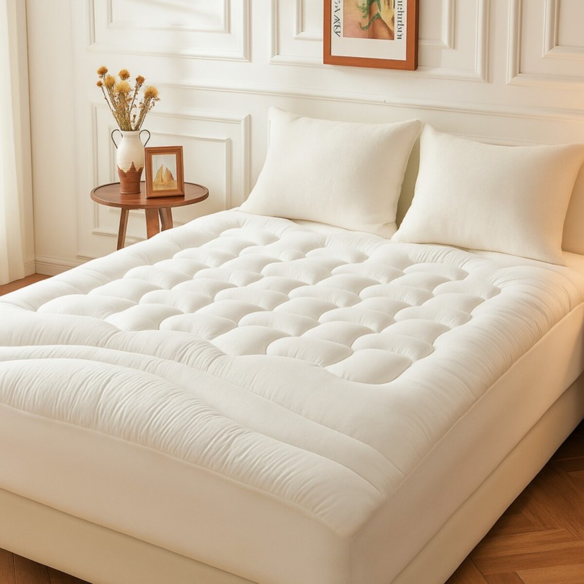 Surmatelas ConforProtect 2 en 1 | Alèse et protège-matelas intégrés | 7 cm de confort | Imperméable, moelleux, aéré, hypoallergénique