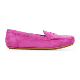 Mocasines rosa fucsia planos con antifaz