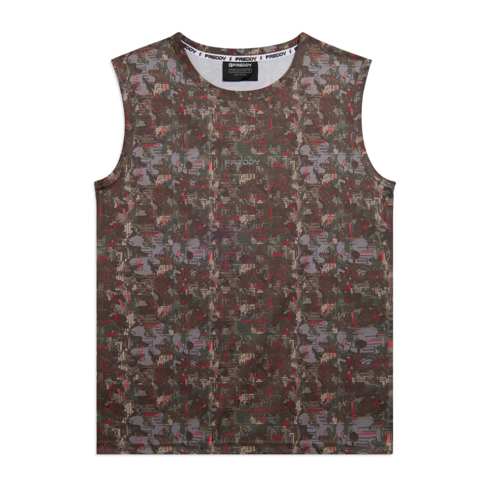 Canotta uomo tecnica con grafica logo