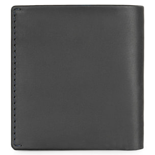 Cartera Hombre Piel Jaslen Lyon Negro-Azul