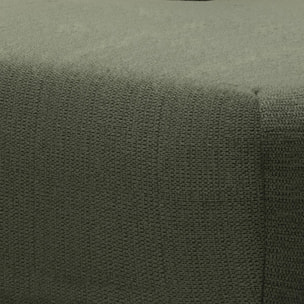 NALA - Canapé d'angle droit convertible 4 places en tissu kaki