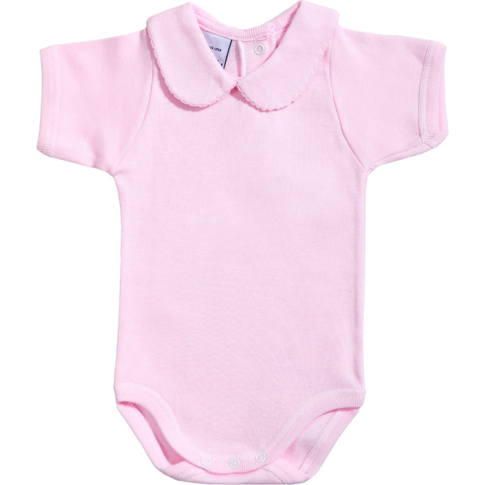Body bebé manga corta con cuello