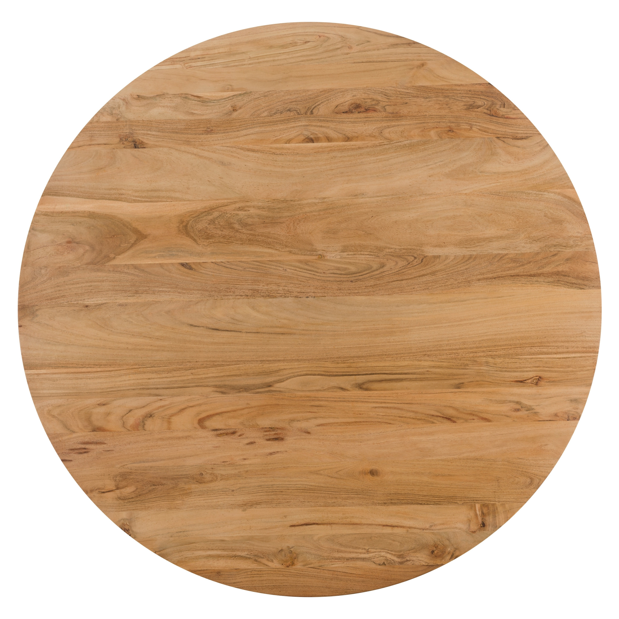 Table ronde 6 personnes en bois d'acacia et métal 140 cm - Moorea