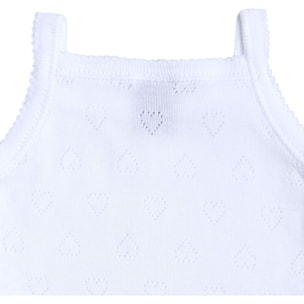 Body bebé tirantes finos calado corazón