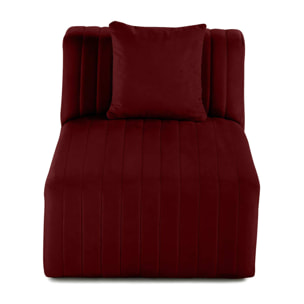 Nova - module d'assise - en velours - Rouge