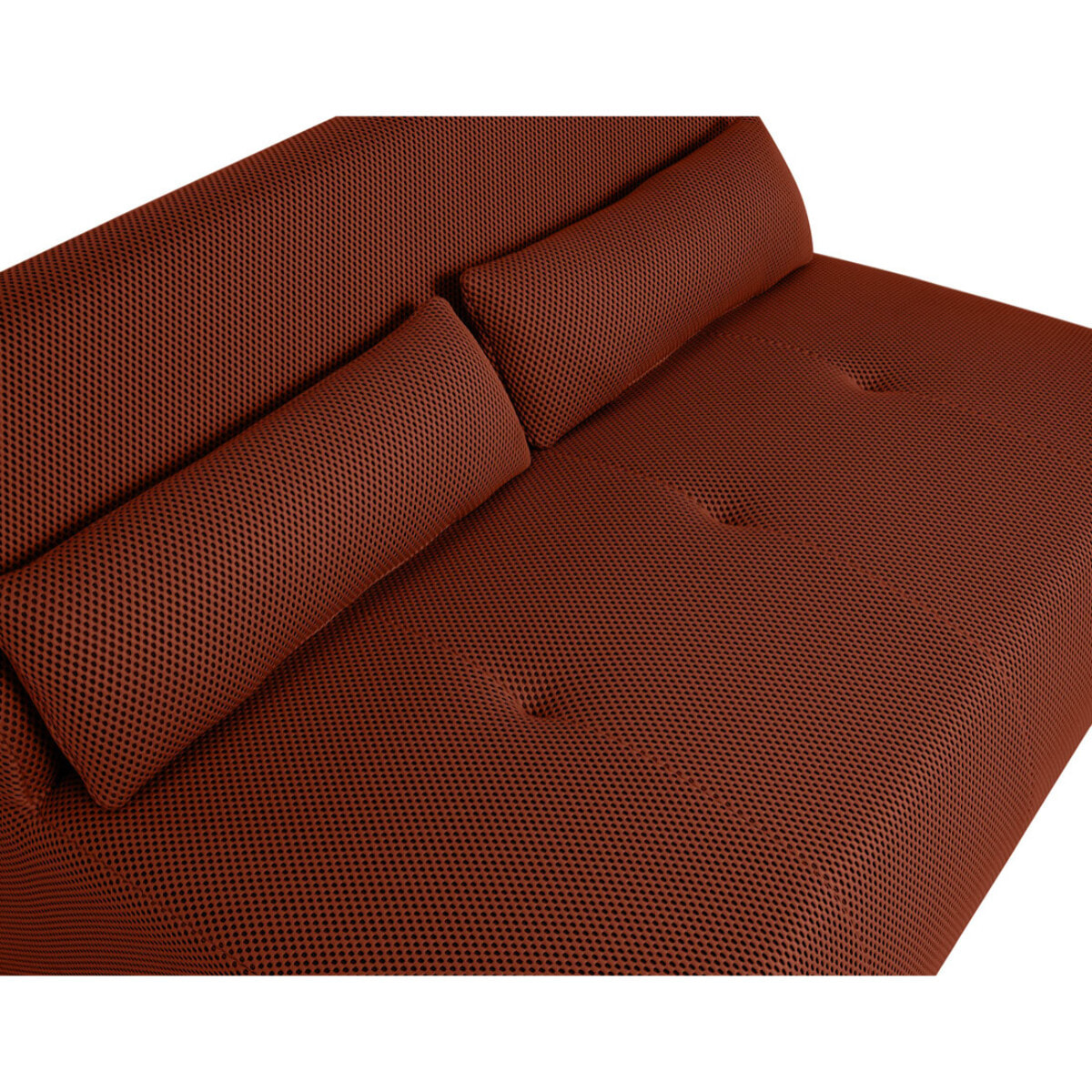 Onyx - canapé droit 2 places - en tissu mailles 3D - Terracotta