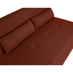 Onyx - canapé droit 2 places - en tissu mailles 3D - Terracotta