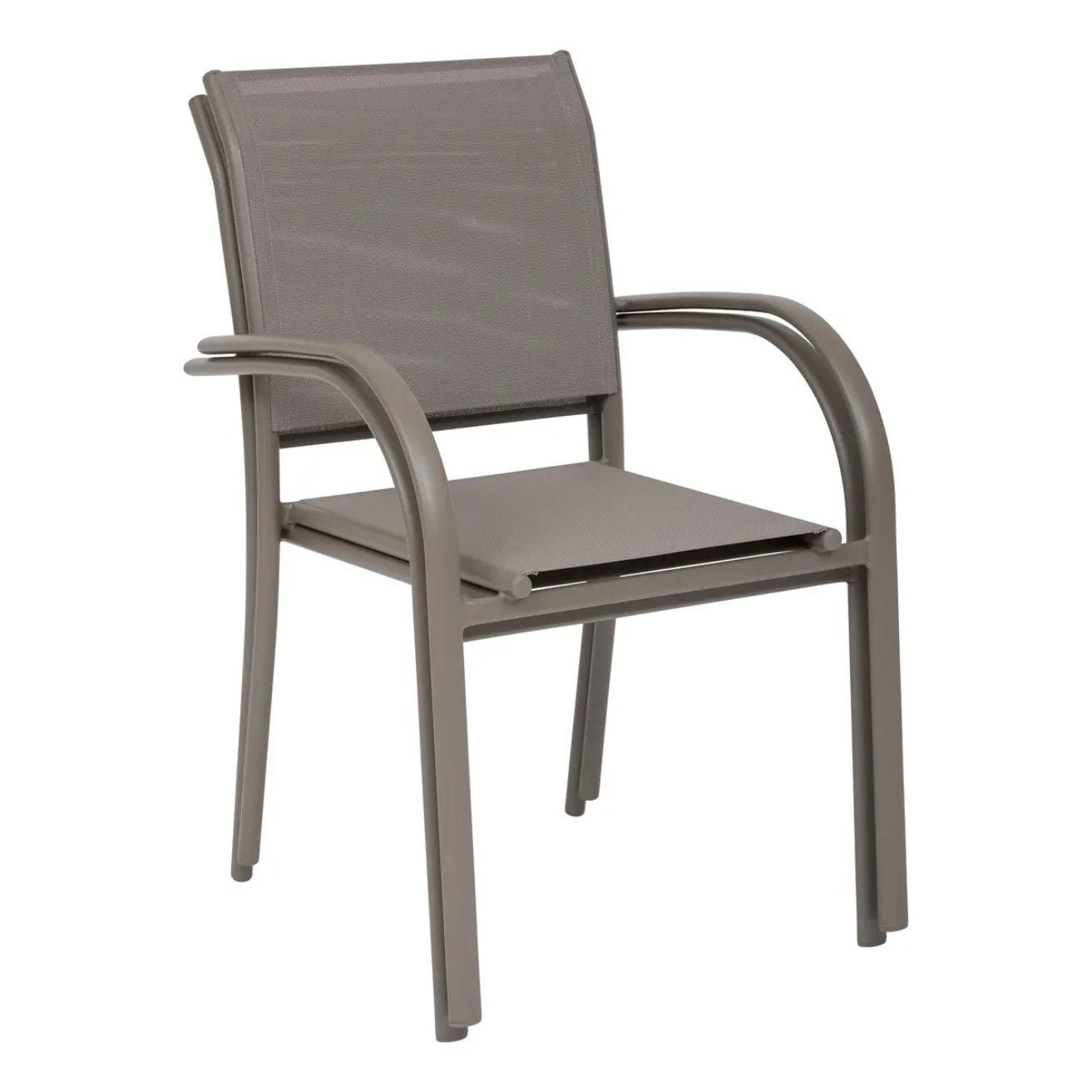 Fauteuil de jardin Piazza empilable noisette
