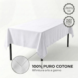 Tovaglia ajour in cotone - BIANCO
