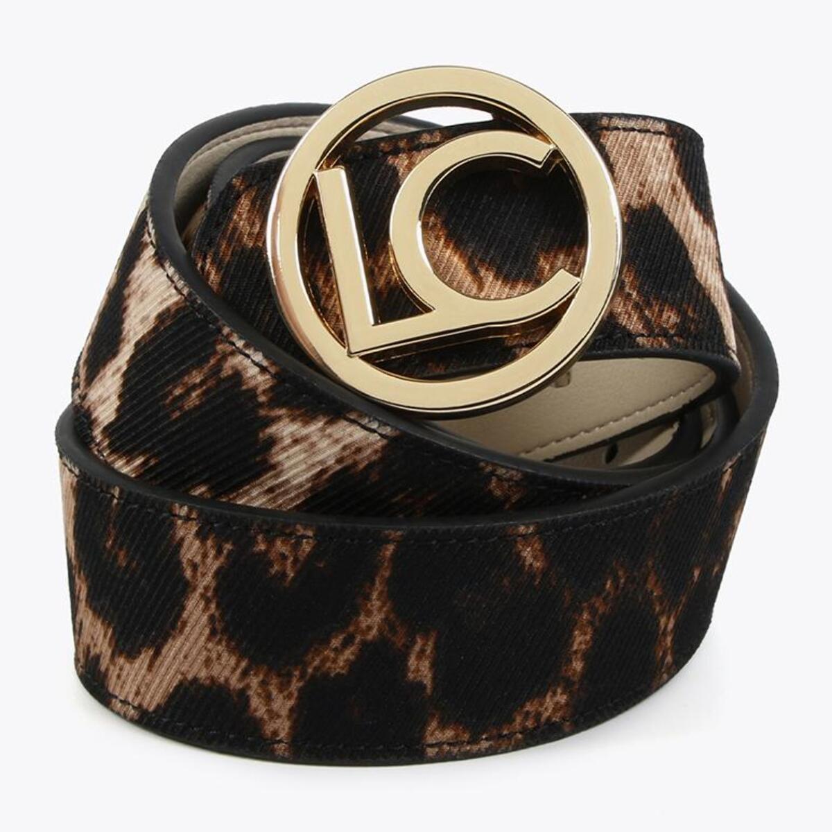 Cintura double face stampa animalier LC